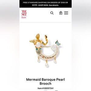 ISO Mermaid Baroque Pearl Brooch from the Metropolitan Museum of Art.